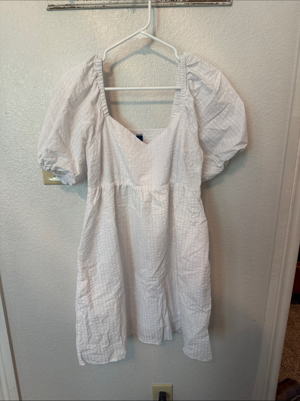 Old Navy White Puff Sleeve Mini Dress